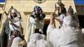 Joseph as an Egyptian, forcing his brothers to bow